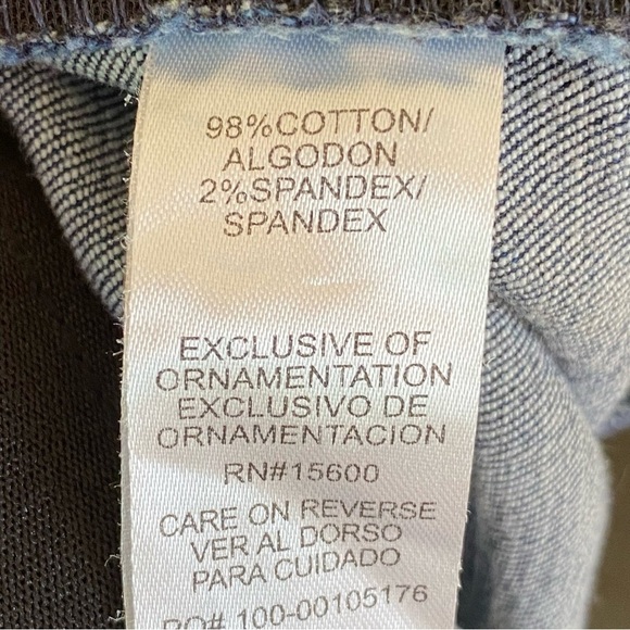 Democracy Ab Technology Elastic Waistband Frayed Hem Distressed Jeans size 24W - Picture 8 of 10